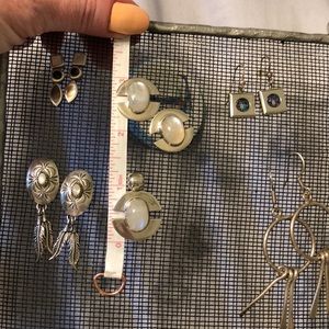 SALE!! SS Rainbow Moonstone Earrings+Pendant